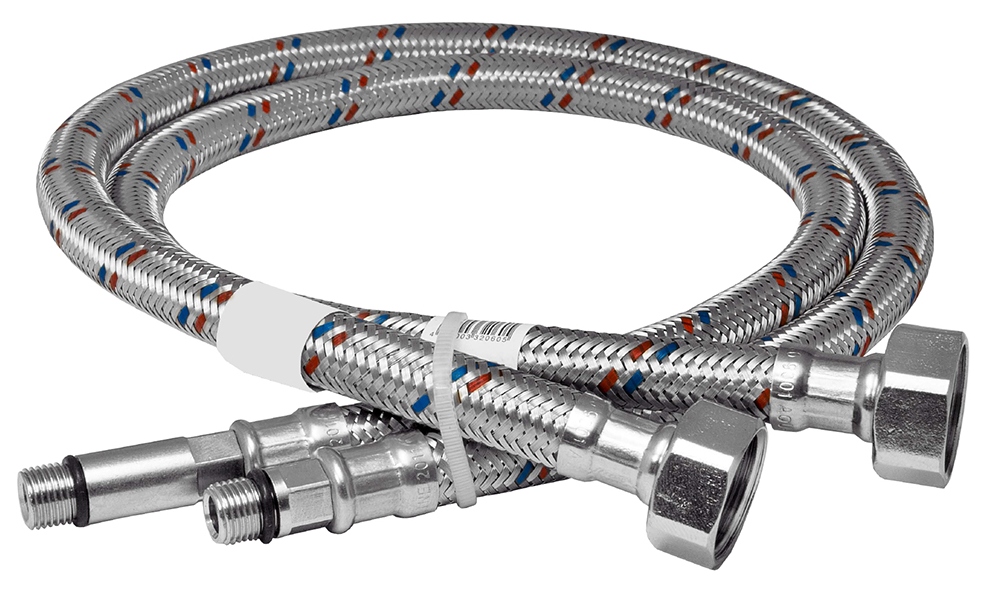 Подводка для смесителя KRAFTECO M10 × 1/2″, 40 см, пара