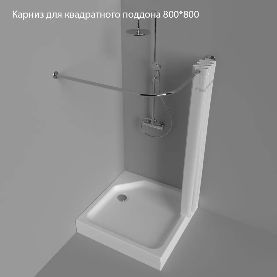 Карниз для квад., поддона 80×80 см