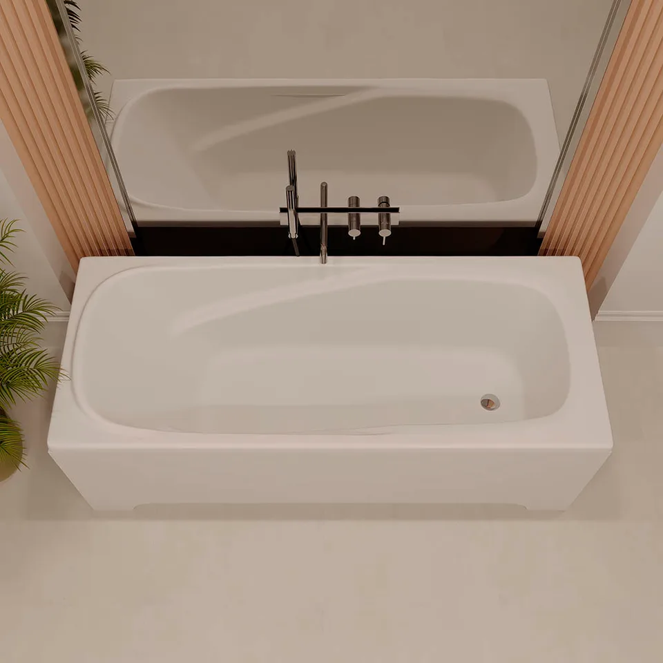 Ванна из искусственного камня Veconi FRESCA 170×70 см, белая матовая