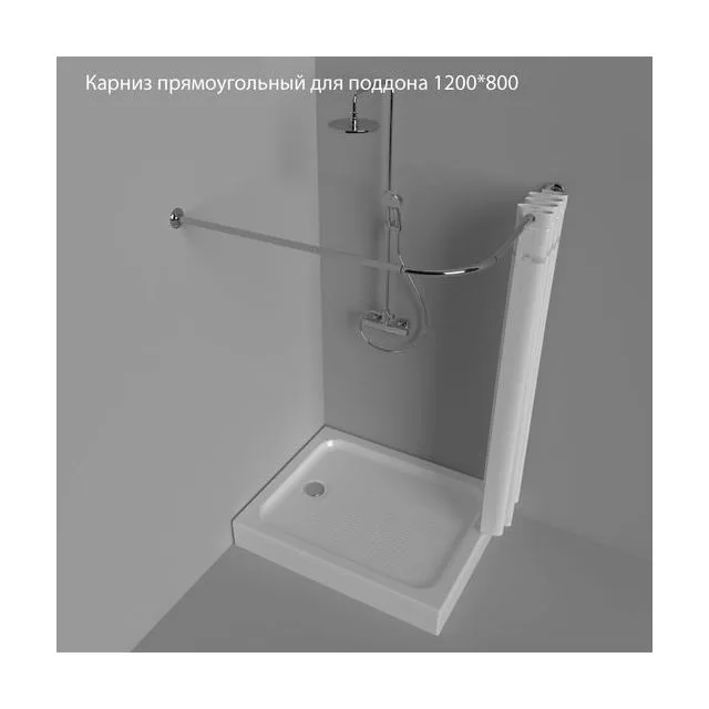 Карниз для прямоуг., поддона 120×80 см