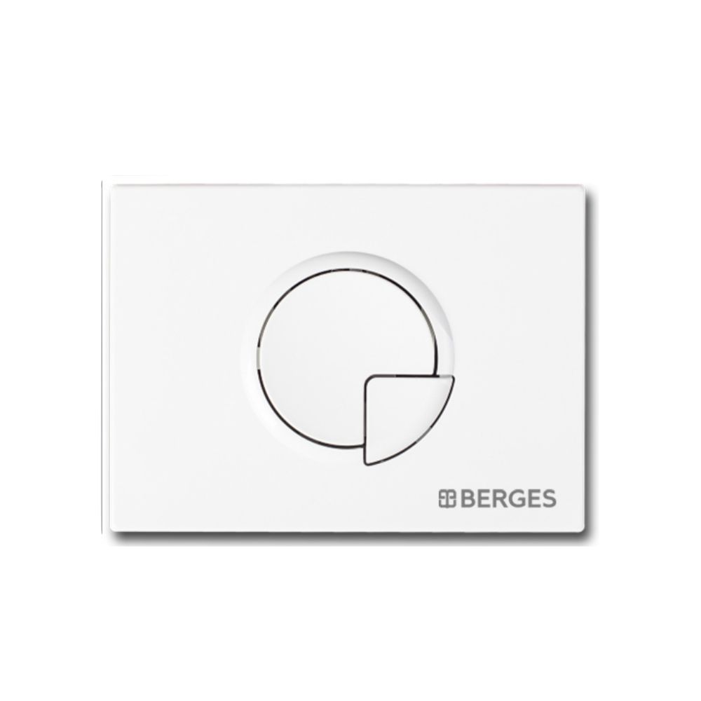Кнопка для инсталляции BERGES NOVUM R1, белая