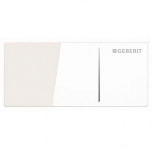 Дистанционная клавиша смыва Geberit Sigma70 стекло белое для бачка Sigma 12см