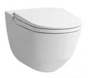 Подвесной унитаз-биде Laufen Riva 39,5*60 безободковый с крышкой-сиденьем микролифт и покрытием LLC