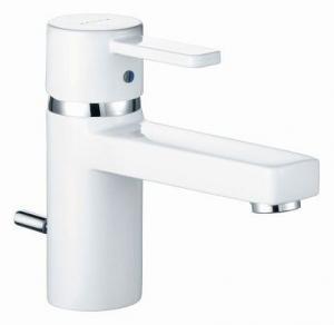 Смеситель Kludi Zenta 382509175 для раковины донный клапан белый