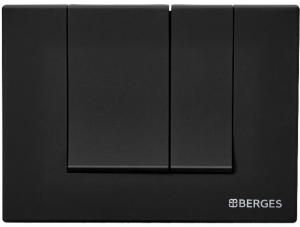 Кнопка для инсталляции BERGES NOVUM S5, черная Soft Touch