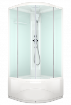 Душевая кабина Domani Spa Delight 99 Slim без электрики, высокий поддон 900x900x2180 (бел. стенки, сатин мат. стекла) DS01DS99HWM00 Официальный дилер  АКЦИЯ!!!