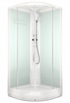 Душевая кабина Domani Spa Delight 110 Slim без электрики, низкий поддон 1000x1000x2180 (бел. стенки, сатин мат. стекла) DS01DS110LWM00 Официальный дилер 