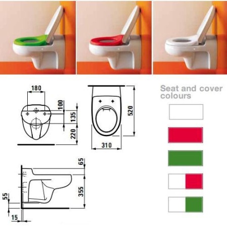 Подвесной унитаз Laufen Florakids 31*52