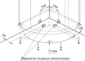 Душевой поддон Radomir Соул 1 100*100*45