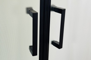 Душевая кабина FATO RB 100CK-М-BL (рифленое) 100х100х215 черный профиль