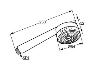 Душевая лейка Kludi Zenta 6080005-00