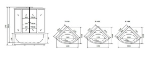 Душевая кабина Timo Standart T-1135 135х135х220