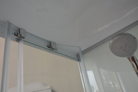 Душевая кабина RB 90HK6-WT (белое/прозрачное) 90x90x217  задняя стенка акриловая 