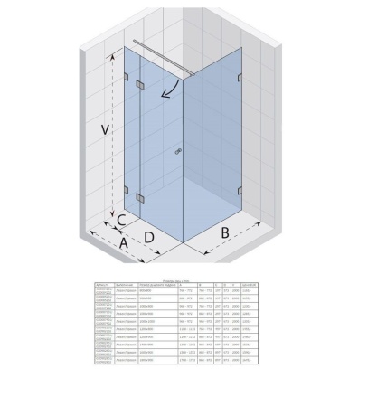 Душевой уголок Riho Scandic M203 120*80*200 L без поддона