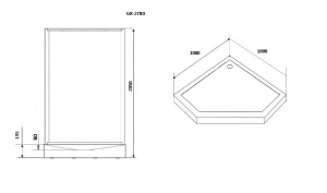 Душевая кабина Grossman Classic GR270D 100х100х205 L/R без крыши