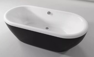 Акриловая ванна Riho Dua 180*86 черная панель (комплект)