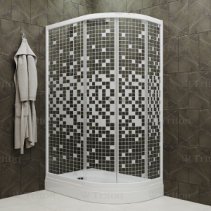 Душевое Ограждение Коралл 120*80 А Левое низкий поддон стекло мозаика