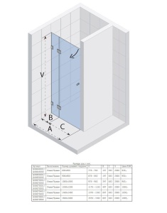 Душевая дверь в нишу Riho Scandic M104 90*200 L без поддона