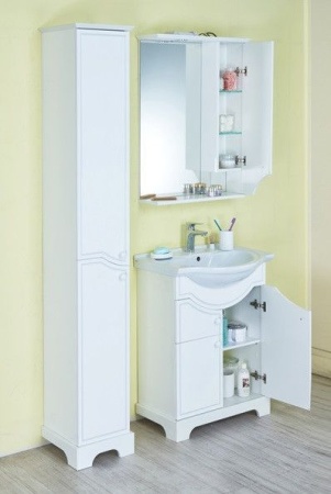 Зеркало-шкаф Акватон Элен 65 белый глянец