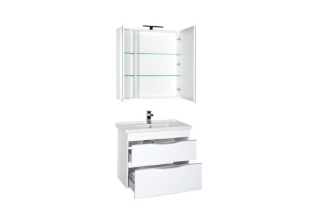 Комплект мебели Aquanet Эвора 80 белый глянец