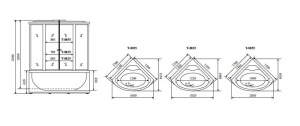Душевая кабина Timo Comfort T-8825 Fabric Glass 120*120*220