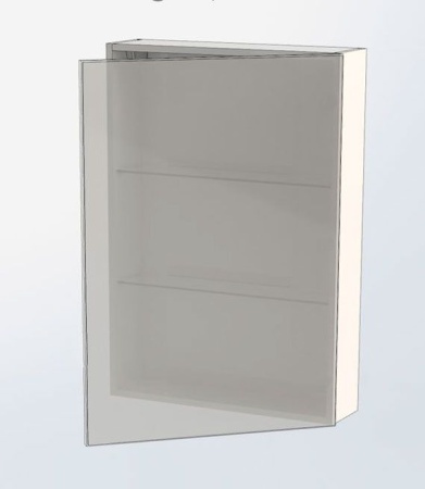 Зеркало-шкаф Aquanet Эвора 60 серый антрацит без светильника