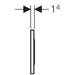 Привод бесконтактного смыва для унитаза Geberit Sigma10 глянцевый хром/матовый хром/глянцевый хром 230 В