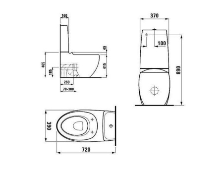 Чаша унитаза Laufen Ilbagnoalessi One