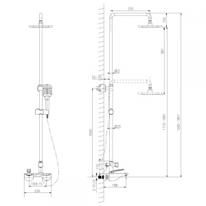 Смеситель Lemark  Bellario LM6862C для ванны и душа