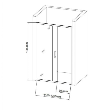 Душевая дверь в нишу Aquanet SD-1200A 120x190 см