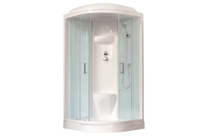 Душевая кабина RB 90HK6-WT (белое/прозрачное) 90x90x217  задняя стенка акриловая 