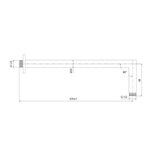 Кронштейн для верхнего душа, IDDIS, 001SB33i61