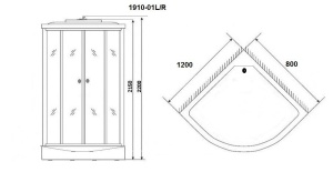 Душевая кабина Niagara Ultra NG-1910-01L 120х80х220