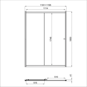 Душевая дверь в нишу Triton Слайд (полосы) 120*185 L/R без поддона