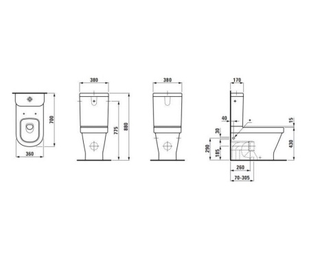 Чаша унитаза Laufen LB3