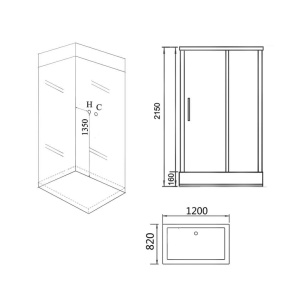 Душевая кабина Grossman GR267 120х80х215 R