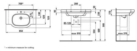 Раковина Laufen LB3 85*52