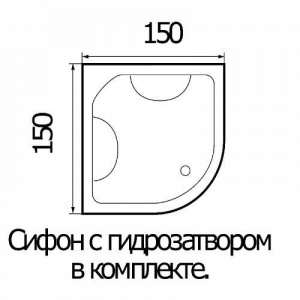 Душевая кабина River Temza 150/55 TH 150х150х220