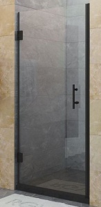 Душевая дверь в нишу RGW Hotel 70*195 профиль черный прозрачное стекло без поддона