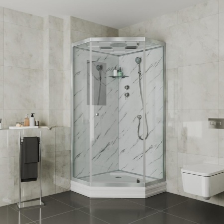 Душевая кабина Niagara Luxe NG-7702DM 100х100х210 L/R стенки мрамор