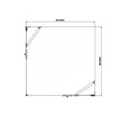 Душевой уголок Aquanet Beta Cube NWD1242 90*90*200 без поддона