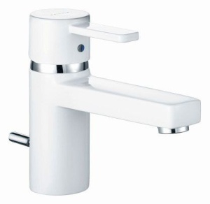 Смеситель Kludi Zenta 382509175 для раковины донный клапан белый