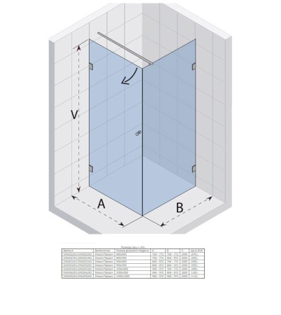 Душевой уголок Riho Scandic M201 90*80*200 L без поддона