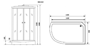 Душевая кабина Niagara Ultra NG-903-01R 120х80х220