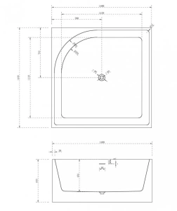 Акриловая ванна ABBER AB9337 140х140