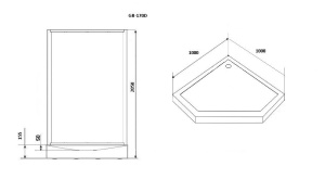 Душевая кабина Grossman Classic GR170D 100х100х205 L/R без крыши