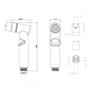 Комплект для биде Lemark LM8088BL с гигиеническим душем