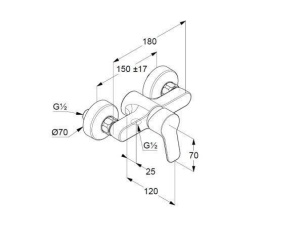 Смеситель Kludi Pure&Easy для душа