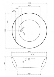Акриловая ванна ABBER AB9280 150х150