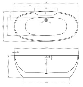 Акриловая ванна ABBER AB9323 170х80